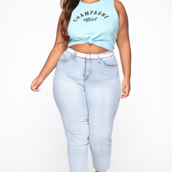 Champagne Calories Tank Top - Blue - Picture 4 of 5